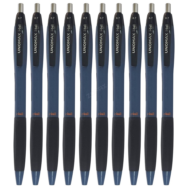 iBall2x Retractable Ballpoint Pens, BLUE, Fine Point (0.7mm), Pack of