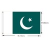PinkDisplay Aisa flag (Pakistan)3x5ft(90x150cm) eyelets and double stitches