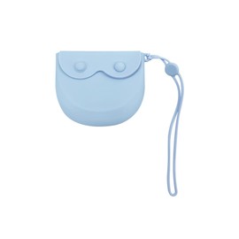 SENLIN DENTAL 1PC Silicone Retainer Case with Lanyard, Cute Vent Holes Denture Box, Mouth Guard Case Travel Holder for Girls, Women, Men (Pink with Lanyard)