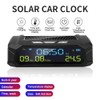 BGFAVCV Car Solar Digital Clock with LCD Time Date In-Car