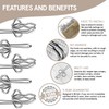 Smith’s® 100x Metal Curtain Hooks | Chrome, Silver, Curtain Header