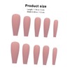 FOMIYES 2sets False Nails Ballerina Shiny Manicure Tools Full Cover