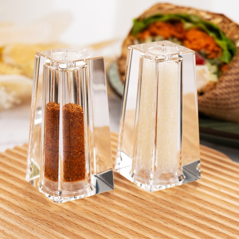 Maxistal Salt and Pepper Shaker Set Spice Dispenser Refillable Design
