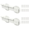 2 Pack 9" Flip Gate Latch Lock with Padlock Hole,Matte