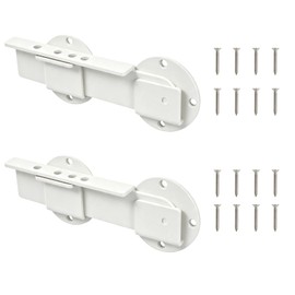 2 Pack 9" Flip Gate Latch Lock with Padlock Hole,Matte White