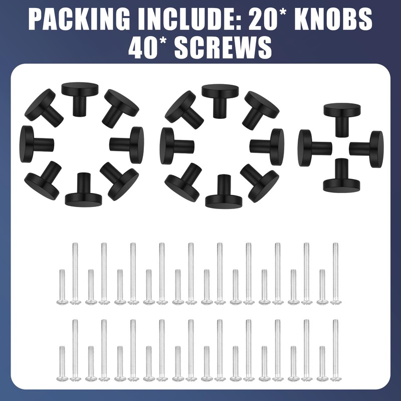20 Pack Kitchen Cabinet Knobs Drawer Knobs Dresser Knobs Pull