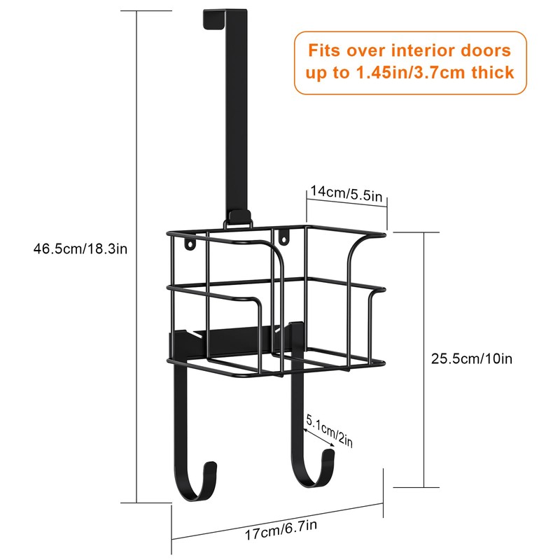 ORLESS Over The Door/Wall Mount Ironing Board Hanger, Laundry Room