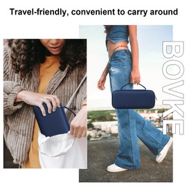 BOVKE Hard Carrying Case for Ultimate Ears MEGABOOM 4/3 Portable Waterproof Bluetooth Speaker, UE MEGABOOM 4 Travel Holder with Mesh Pocket for Charging Cables, Blue