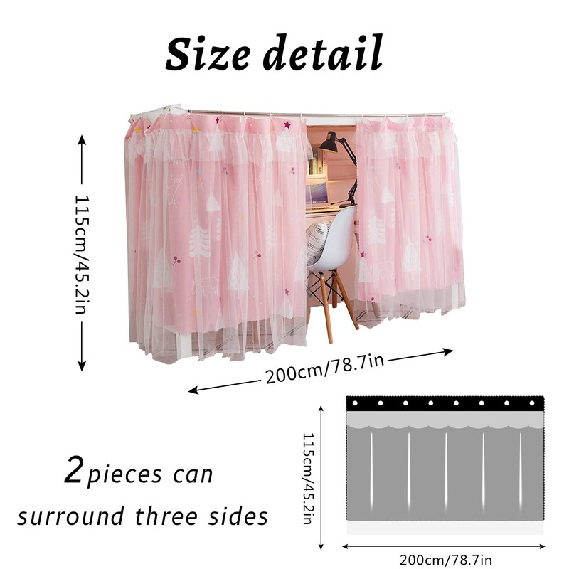 Hoce Bunk Bed Curtain Gauze Bunk Bed Curtains Drapes with