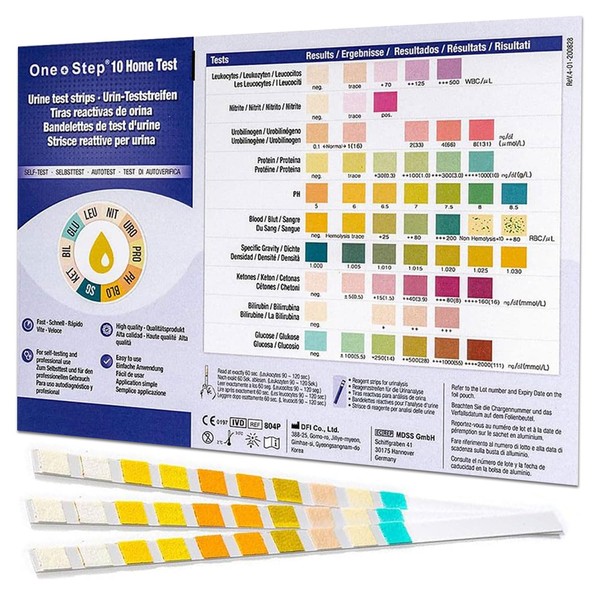 One Step 15 x Urine Test Strips 10 Parameter Urinalysis