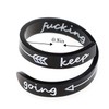 Gleamart Inspirational Ring Stainless Steel Engraved Ring Gift Keep Going