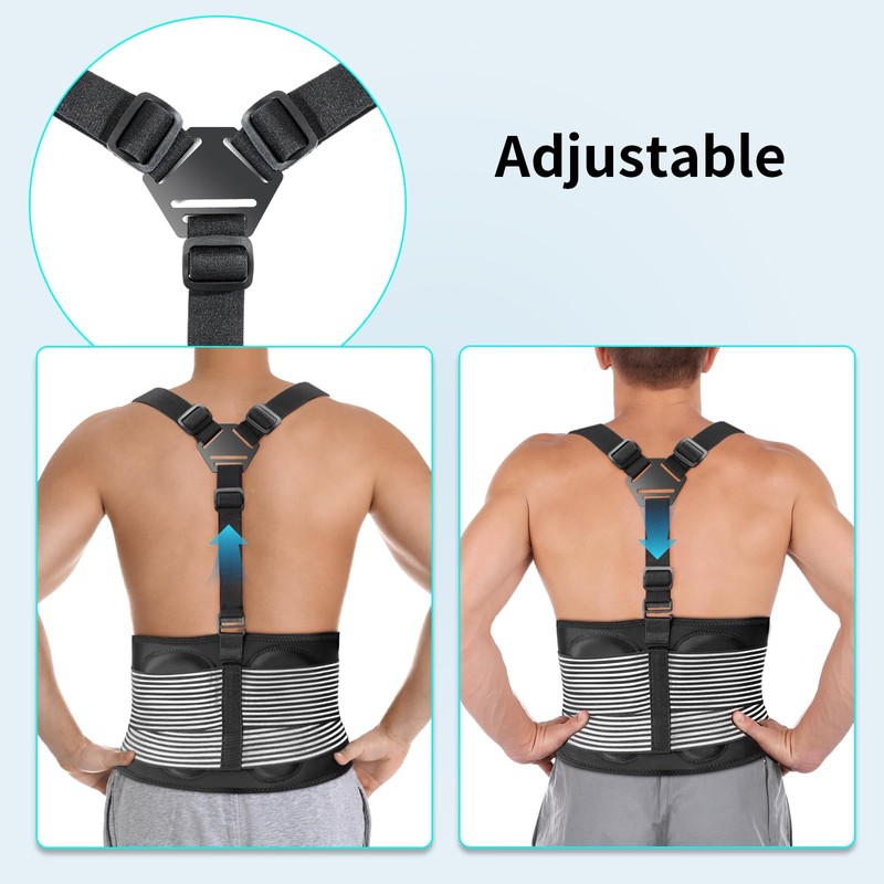 AllyFlex Sports® Back Brace For Lifting Work Y-shape Suspenders Safety