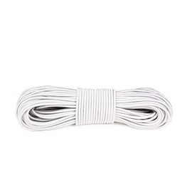 Atwood Rope MFG Shock Cord Bungee Cord - 5/32 Inch - Without Hooks - 25, 50, 100 Feet (White, 100)
