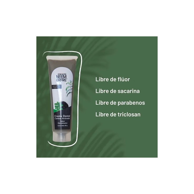 Crema Dental Natural Carbón Activado - Erfre