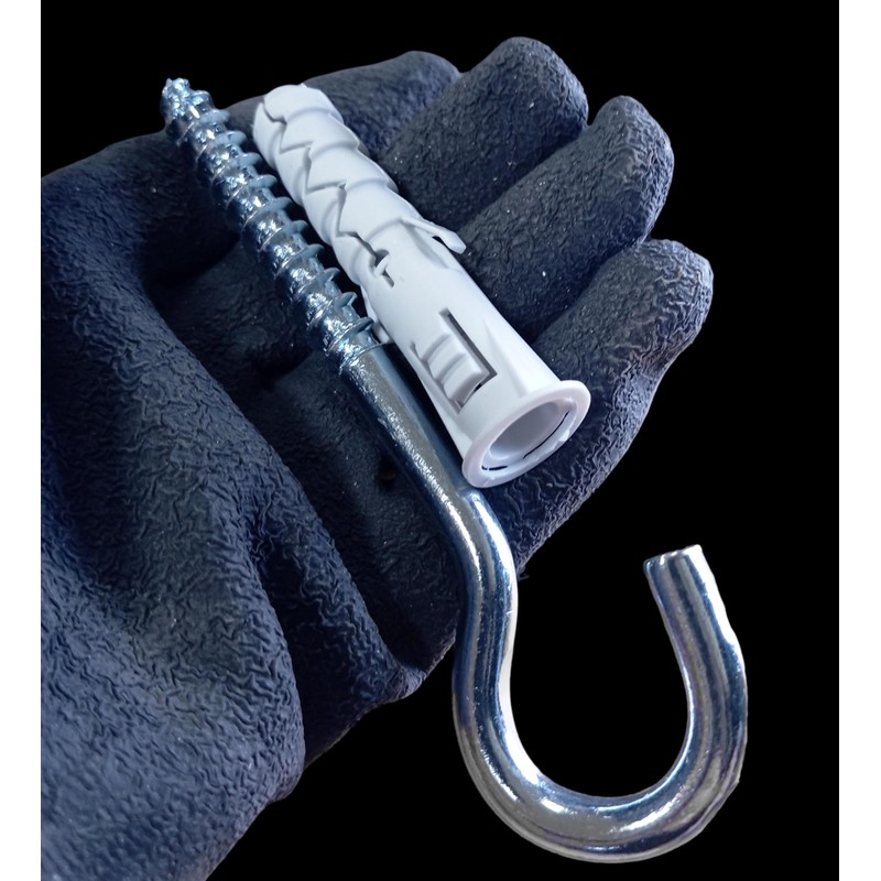 HAFD Ceiling Hooks Zinc Plated M8 8x130mm with M12 12x60mm