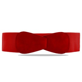 Van Der Rich ® - Obi Belt Elastic Stretchy Width 7 cm - Women, red