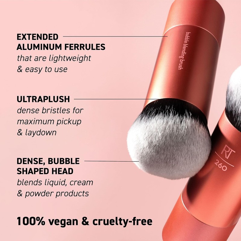 Real Techniques Bubble Blending Makeup Brush Multipurpose Foundation for Liquid