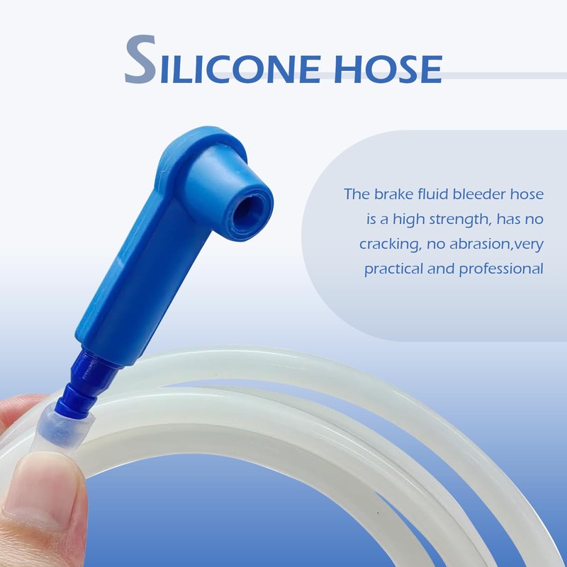 Ferianl 3.93Ft Brake Fluid Bleeder Hose, Silicone Brake Bleeder Hoses,
