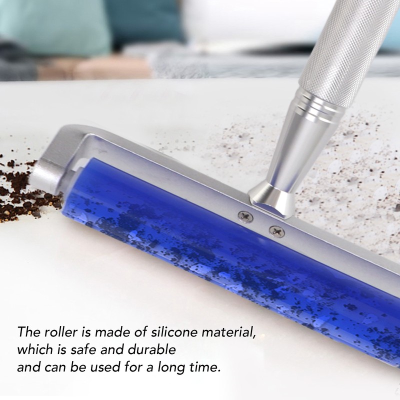 Dust Removal Roller Silicone Soft Aluminum Alloy Handle Iron Bearing