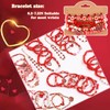 Cooluckday 36Pcs Valentines Bracelet Bulk Valentines Day Gifts for Women