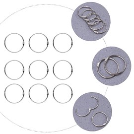 Operitacx 2 Sätze à 20 Stk Aktivitätsring Silberring Rostfreier Schlüsselanhänger Pfingstrose Ringe Fotoalbum Ring Schlüsselring-clip Offener Binderring Bindemittel Rostfreier Stahl Silver