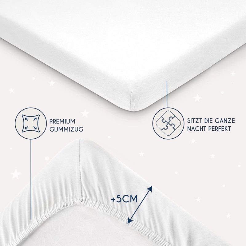 Dreamzie - Set of 2 Fitted Sheets 60 x 120-70