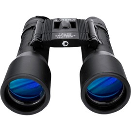 BARSKA 16x32mm Lucid View Compact Binoculars with BK-7 Roof Prisms, Fully Coated Optics, Center Focus, Rubber Armor Grip – Lightweight for Hiking, Bird Watching, Travel