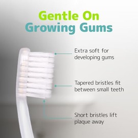NIMBUS NIMBY Kid's Extra Soft Toothbrushes for Sensitive Teeth and Receding Gums, Periodontist Design Plaque Remover Travel Toothbrush, Individually W