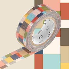 MTWashi Tape MT01D177Z Japanese Washi Masking Tape -, Mosaic Greyish