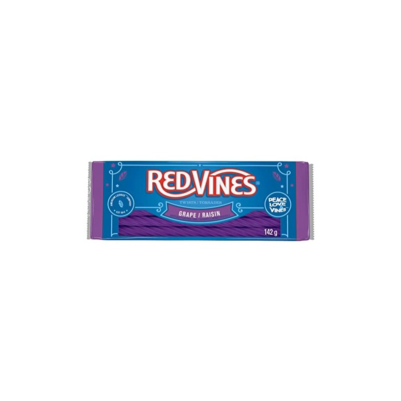 Red Vines Grape Licorice Twists, 142g Tray