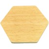 Alphax Hexagonal Coaster Oak Natural Wood Wood Grain Natural 4.0