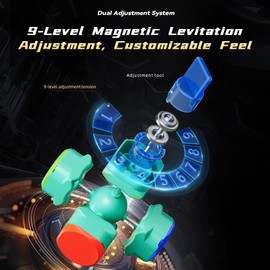 Moyu RS3M V5 2023 Ball Core UV Coated 3x3 Speed Cube with Robot Shape Display Box, 3x3 Puzzle Cube Stickerless RS3M V5 MagLev Master Cube (MagLev+Ball-Core Magic Clothes) Gift for Speed Cuber