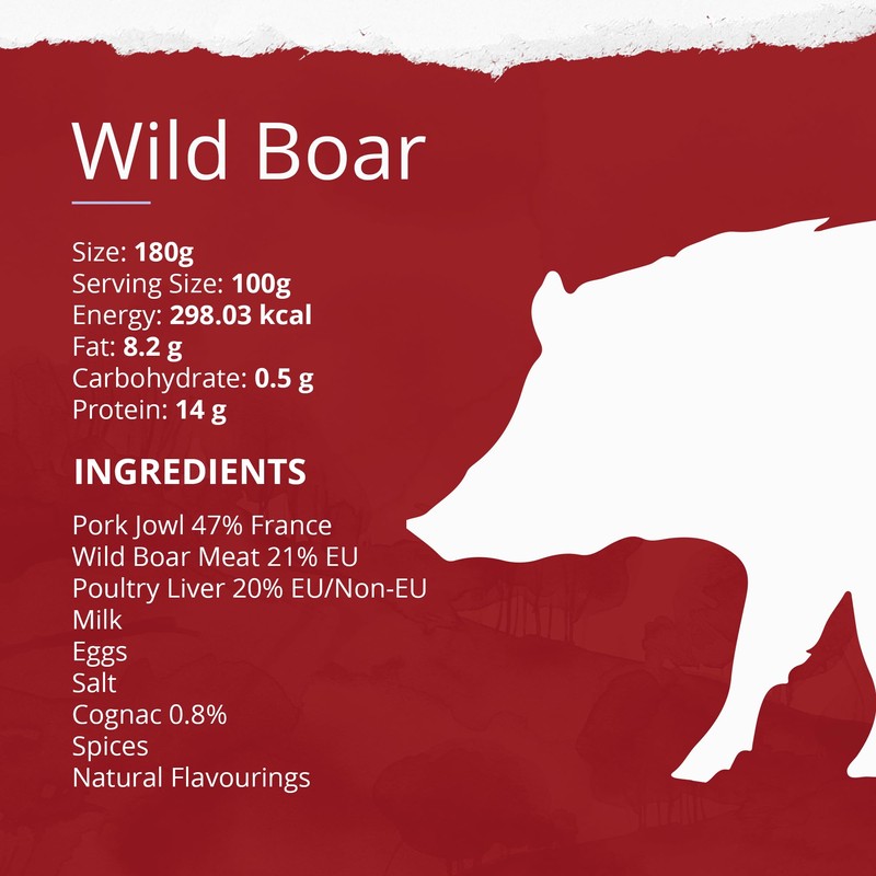 Pâté Pour Vous Wild Boar Pate, 180g Jar