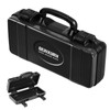 Geinxurn 11”Black Tools Box, Portable Steel Heavy-duty Tool Case with