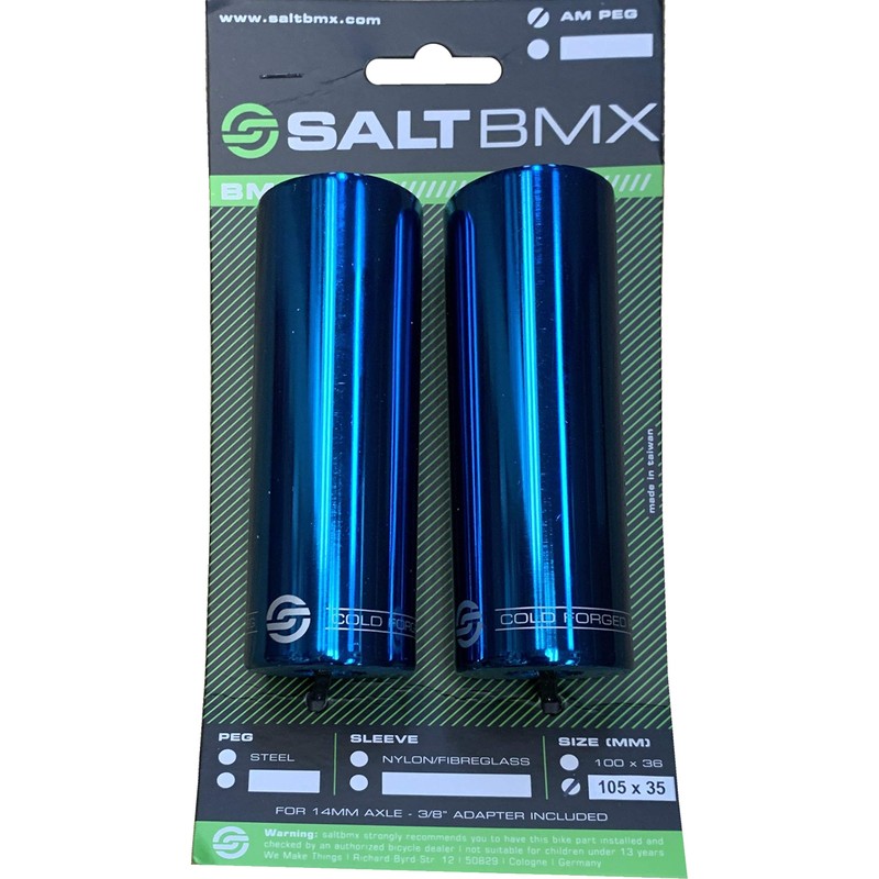 SALT Pegs AM Forged Steel Pegs 105mm Blue