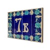 Phosphorescent Hand Painted Italian Ceramic Number & Letter Tiles Rose