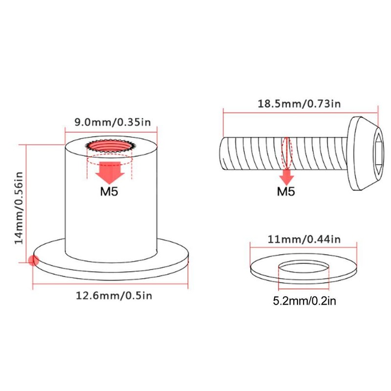 mounting bolts windshield bass boat Qiilu Windshield Bolts Kit, 10pcs