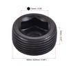 sourcing map Carbon Steel Internal Hex Thread Socket Pipe Plug,