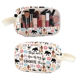 ENSIANTH Princess Inspired Clear Cosmetic Bag Polynesian Princess Lover Gift Maui HEI HEI Ocean -Family Trip Toiletry Bag (CA Mo Clear)