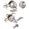 Keyed-Alike Door Levers and Double Cylinder Deadbolts Combination Sets Locksets