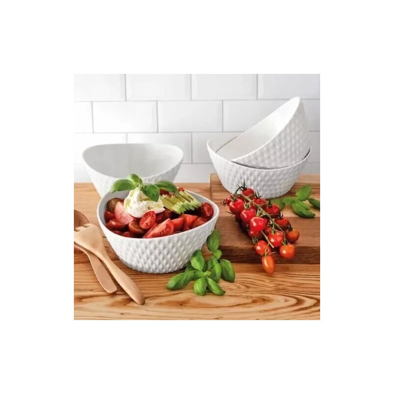 Overandback What A Dish 4-piece Serving Bowl Set Stoneware Plates