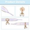 beinkmake 2Pairs Satin Shoe Laces with Bling Pearl Charms Flat