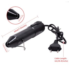 mofa Mini Heat Gun Electric 150 W Mini Shrink Heat Tool Embossing Heat Tool Mini Hot Air Gun DIY Tool (Black)