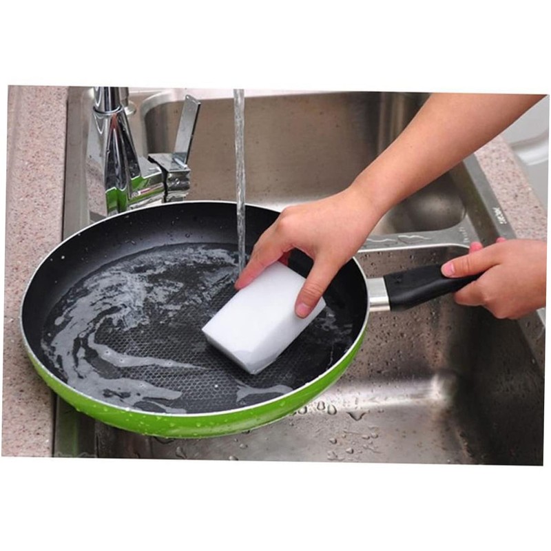 TOVINANNA 100pcs Kitchen Cleaning Sponge Eraser Nano Pads for Strong