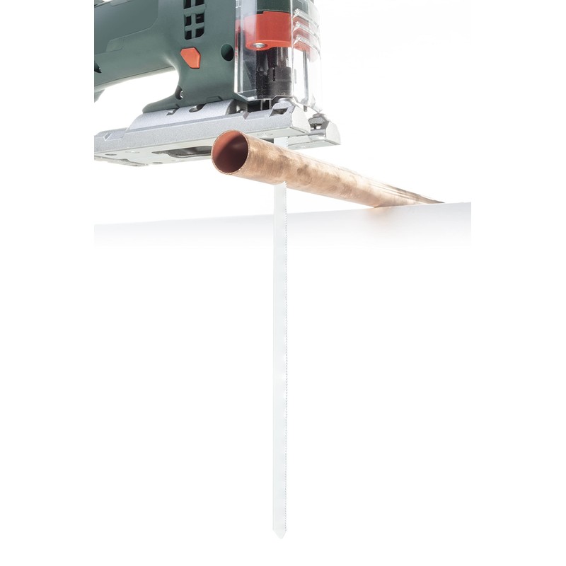 wolfcraft 2691000 Jigsaw Blades BiM, T-Shaft, for fine cuts, White