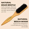 Boar Bristle Slick Back Hair Brush for Sleek Ponytail Bun