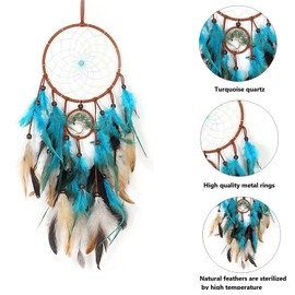 Feather Dreamcatcher, Dream Catcher, Handmade Dream Catcher, Handmade for Wall Hanging, Home Decor, Ornaments, Crafts