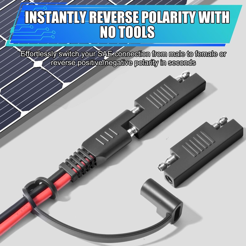 Usngsny SAE Polarity Reverse Adapter - Quick Disconnect SAE Connector