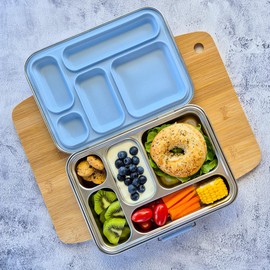 EcoCocoon Bento Lunch Boxes - 5 Compartment, Grape