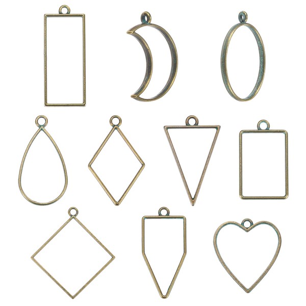 M METERXITY 10-Pack Open Bezels for Resin, 10 Styles Open
